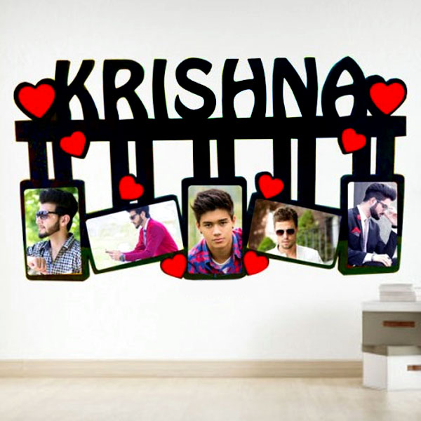 NAME FRAME WITH 5 PHOTOS